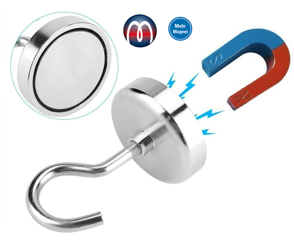 Neodymium Hook Magnets, Neodymium Magnet Hooks Heavy Duty, Magnets with Hooks, Neodymium hook and eyelet magnets, Neodymium Pot Threaded Hook Magnet, higher strength magnetic hooks, Rare Earth magnets