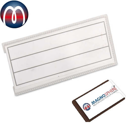 Magnetic Label Holder for shelves 8,6 cm x 8,6 with side opening