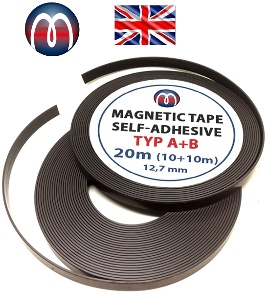 High Energy Magnetic Tape Strips, Flexible Magnetic Strip, Magnetic Tape Self Adhesive Strong, Perfect Magnetic Tape for Craft DIY Projects, Anisotropic Adhesive Magnets, Magnetic tape Magnetic foil Magnetic strips Magnet tape Strips foil Self-adhesive adhesive magnets Adhesive magnets