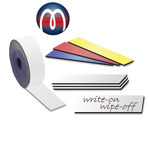 Dry Erase Magnetic Roll, Glossy White Write On/Wipe Off Magnet, 24