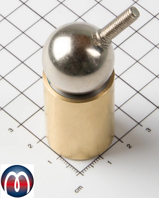 Magnetisches Kugelgelenk mit Gewindezapfen Ø 8 mm - 25 mm Passungstoleranz h6 - hält 10 N - 200 N