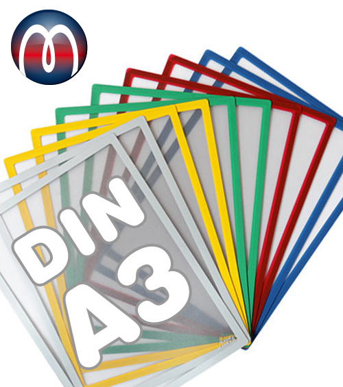Pochettes magnétiques A4 ou A3 aimantée, Cadre d'affichage magnétique pour surfaces métalliques, Poche en PVC transparent, horizontalement ou verticalement