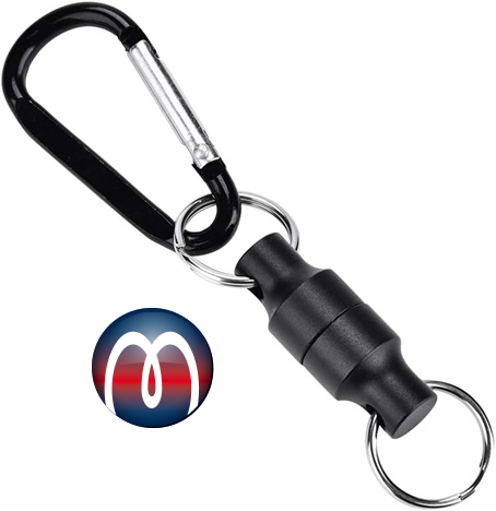 Magnetic Quick Release Split Key Ring Holder Ø 17mm, colored Release  Fishing Clip - holds 3.5 kg