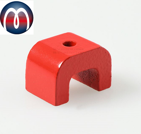 Hufeisenmagnet Brückenform-Magnet AlNiCo rot lackiert 30 mm - 70 mm - hält 4,5 kg - 32 kg