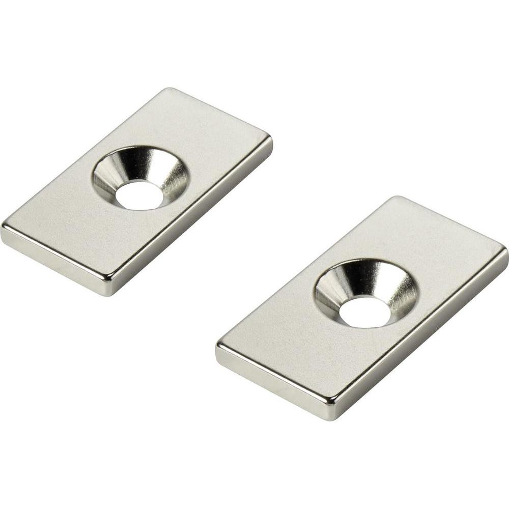 Ringmagnet mit Senkung Ø 15mm x Ø 4mm x 5mm N35 Nickel | Süd