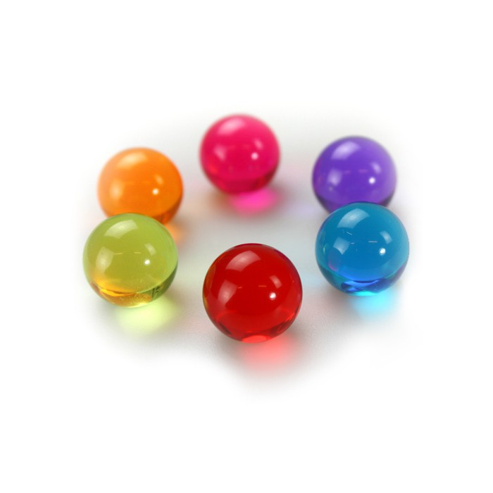 Balls assorted colored acrylic balls set of 6 Ø 18 mm Office